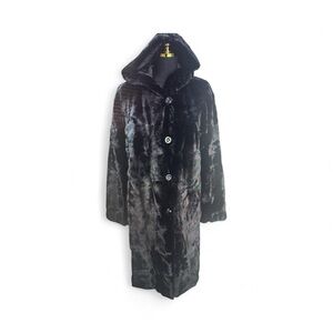 Elegant Black reverse able Fur Coat